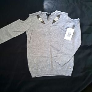 DKNY Sweater girls size 7 Gray
